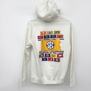 SEC Southeastern Conference Toughest In The Land White Hoodie Womens Small